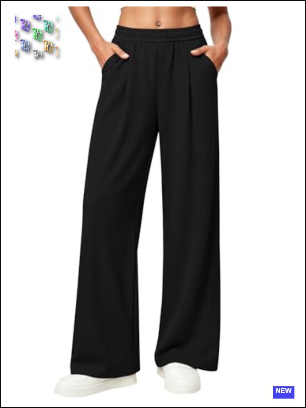 Wide Leg Pants High Waist Sweatpants with Pockets Casual Lounge Travel
